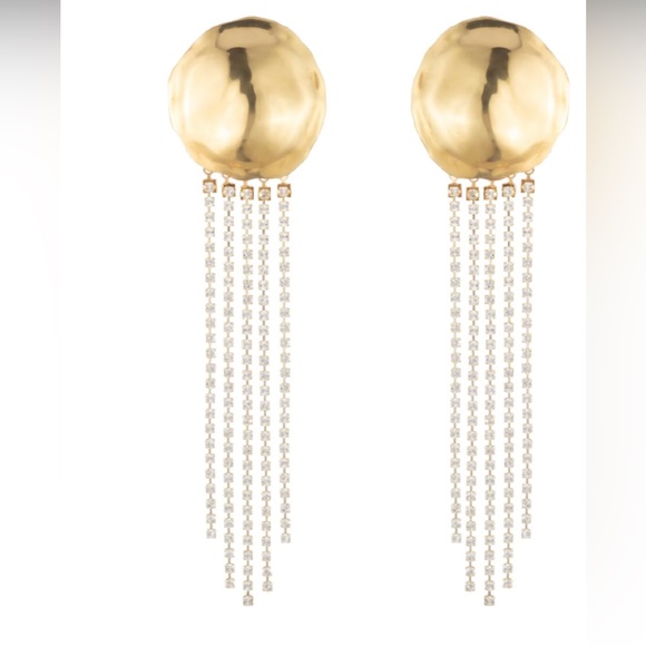 ORBIT CRYSTAL DROP EARRINGSGOLD